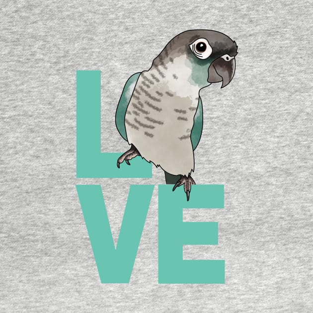 Cute Parrot LOVE - Blue Cheek Conure for Bird Lovers by cottoncanvas